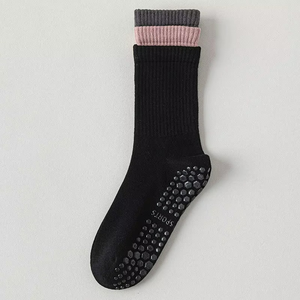 Color Block Non-slip Yoga Pilates <b>Sock</b> Professional Medium-tube Custom logo Sport <b>Socks</b> for Women's Fitness Anti slip <b>Grip</b> <b>Socks</b> - Product Image 1