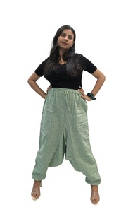 Loose Fit Summer Harem <b>Pants</b> Baggy <b>Hippie</b> High Waist Boho Lace Animal Print 100% Cotton Eco-Friendly Breathable Waterproof - Product Image 6
