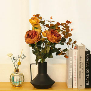 Jarrón de Flores de Metal Negro de Estilo Moderno, Clásico y Rústico, Irrompible, Duradero, Tamaño Personalizable, Decorativo Plano - Product Image 3