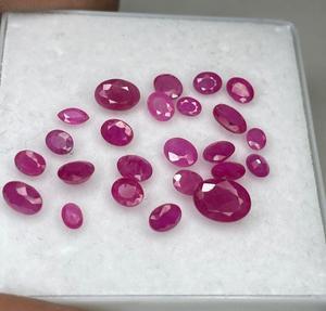 ทับทิมธรรมชาติผสม lot.ru โดยความร้อน ovals.ru สำหรับเครื่องประดับ - Product Image 1