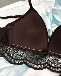 Conjunto de sujetador de encaje floral estilo francés de copa completa para mujer, sexy, push-up, ecológico, top corto sin mangas, ropa interior deportiva, bikini - Product Image 3
