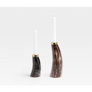 Porte-bougie en corne fait main de luxe pour une présentation décorative sur table et un style d'ameublement moderne - Product Image 2