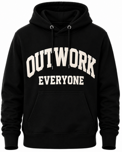 Sweat à capuche personnalisé en molleton 100 % coton épais avec impression 3D en relief – Style streetwear pour homme - Product Image 2