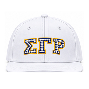 หมวกแก๊ปปักลาย Sigma Gamma Rho สำหรับผู้หญิง หมวกเบสบอลปักลายสัญลักษณ์สมาคมนักศึกษากรีก ปรับขนาดได้ ทรงแบน สไตล์ลำลอง สตรีทแวร์ - Product Image 1
