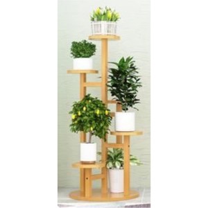 Support à plantes en bois moderne, haut, à plusieurs niveaux, pour intérieur, étagère d'angle en bois pour présentation de fleurs, support pour jardinières de balcon - Product Image 1