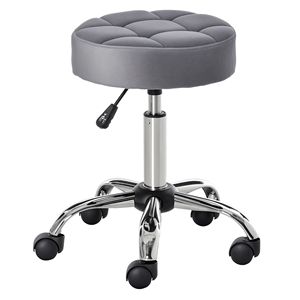 Sedia Girevole Rotonda da Ufficio con Altezza Regolabile, Stile Lussuoso, Seduta Imbottita per Uso Ufficio - Product Image 1