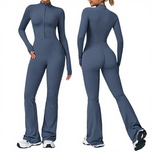 Ropa Deportiva Cortavientos Todo en Uno, Mono Deportivo de Cuello Alto con Cremallera, Monos Deportivos al por Mayor, Monos de Fitness - Product Image 2