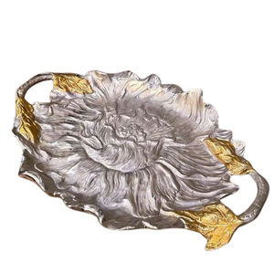 ถาดอลูมิเนียมทรงรี เกรดอาหาร ผิวมันเงา ลายใบไม้ ดีไซน์หรูหรา สำหรับเสิร์ฟอาหาร สไตล์ยุโรป - Product Image 5