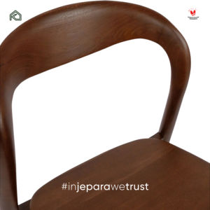 Chaise de salle à manger en teck massif minimaliste de luxe Asmaradana pour café, restaurant, maison, Jepara, Indonésie - Product Image 3