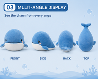 Peluche Baleine Divyas, Jouet Doux et Confortable, Mignon et Kawaii, Brodé, Cadeau pour Enfants et Tout-Petits, Jour de Thanksgiving