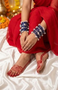 New Arrival Professional Handcrafted Silver Plated Pearl Kashmiri Ghungaro <b>Bangles</b> Churiyan Sets Trendy <b>Indian</b> Wedding - Product Image 6