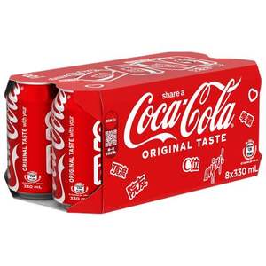 Coca-Cola Sabor Original, Paquete de 8 Latas de 330ml, Bebida Carbonatada, Venta al por Mayor, Exportación, Refrescante, Paquete de 8 Unidades ! - Product Image 1