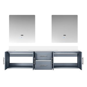 Dark Grey 80 In. W X 22 In. D Double <b>Bath</b> Vanity with 30 In. LED <b>Mirrors</b> Cultured Marble Top 22-in Bathroom Vanities - Product Image 5