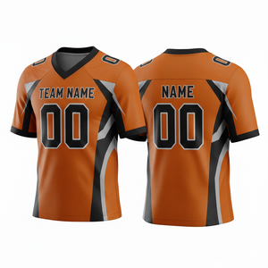 Camiseta de Fútbol Personalizada para Adultos, Manga Corta, Transpirable, Opción de Talla Grande, Cuello en V, 100% Poliéster - Product Image 3