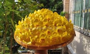 Arreglo Floral de Arcilla Amarilla, Decoración Floral Hecha a Mano, Centro de Mesa Decorativo para Hogar, Cafetería, Restaurante - Product Image 6