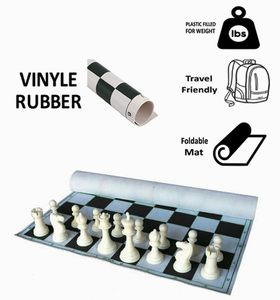 Jeu d'échecs classique en plastique avec des pièces noires et blanches sur un plateau pliable pour les jeux d'intérieur - Product Image 6