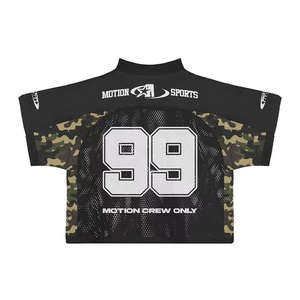 Camisetas de Fútbol Retro Vintage Personalizadas con Logotipo para Equipos, Estilo Cropped, con Estampado de Letras, de Malla, Holgadas, para Hombre - Product Image 4