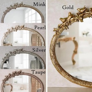 Bird And Floral Accent Mirror Perfect For Gifting Use And Elegant Home Decor Styling Adds Artistic Charm To Any Living Space - Product Image 3