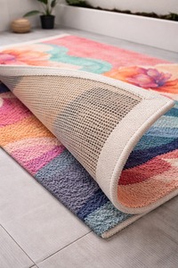 Achetez un tapis moderne à motifs floraux abstraits, tapis artistique à fleurs, tapis doux pour salon, tapis décoratif de luxe, tapis pour chambre à coucher, décoration intérieure - Product Image 4