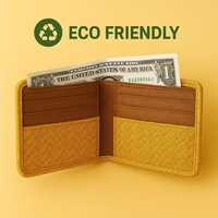 Dompet Fashion Berkualitas Tinggi Sheetal Pati Slim Tenun Tangan |   Ramah Lingkungan Serat Alami Lipat Dua Tahan Air Unisex |   Berkelanjutan