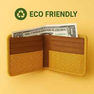 Cartera de moda delgada Sheetal Pati tejida a mano |   Cartera Bifold Ecológica de Fibra Natural para Dólares Estadounidenses |   Crédito Vegano Sostenible - Product Image 4