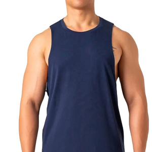Nouveau débardeur décontracté pour homme en maille de haute qualité, polyester/coton, respirant, coupe ajustée, col rond, été, fitness, prix abordable, OEM - Product Image 3