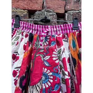 Jupes 100% coton, jupe longue d'été faite à la main, jupe à motifs floraux Kali, jupe décontractée pour femmes, robe jupe à nouer, jupe de soirée - Product Image 4