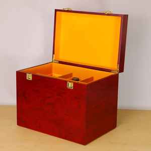 Juego de Tres Cajas Redondas de Madera para Almacenamiento con Tapas con Bisagras, Organizador Decorativo Rústico - Product Image 4