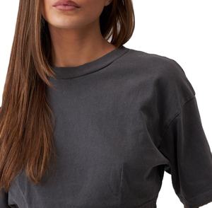 Camiseta de manga corta con estampado a cuadros para mujer, Top corto informal con cuello redondo para gimnasio, Top transpirable de verano para Yoga, diseño corto recortado - Product Image 3