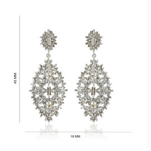 Pendientes Colgantes Hechos a Mano con Diamantes Baguette Naturales y Plata de Ley 925, Joyería Fina Hecha a Mano - Product Image 1