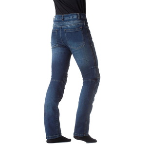 Pantalones vaqueros de hombre estilo biker con lavado ácido, tela de algodón, corte ajustado, cierre de cremallera, pantalones vaqueros ajustados de algodón para hombre con servicio OEM. - Product Image 2