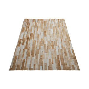 Alfombra de cuero abstracta de lujo hecha a mano, alfombra con logotipo de onda persa a rayas gruesas para dormitorio y uso al aire libre - Product Image 1