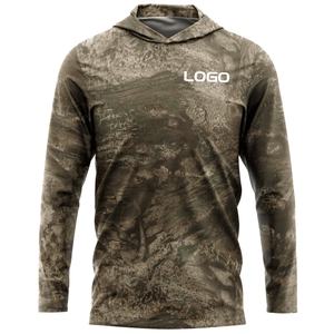 Camisa de Pesca con Capucha de Manga Larga con Camuflaje para Hombre, Secado Rápido, UPF 50, Ropa para Actividades al Aire Libre - Product Image 1
