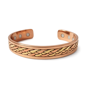 Premium <b>Engraved</b> Crafts Copper Magnetic Cuff Bracelet Health Wellness Bracelet Vintage Style Embossed Copper Magnetic <b>Bangle</b> - Product Image 4