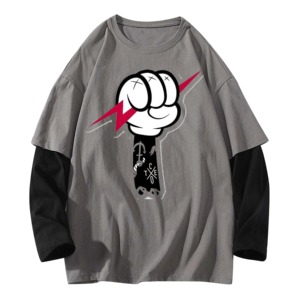 OEM Men Custom Organic Cotton Plane Logo Vintage Double Layer <b>Patchwork</b> Breathable Quick Dry Short Sleeve T-<b>shirt</b> - Product Image 1