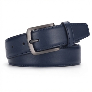 Ceinture en cuir véritable pour homme, boucle en alliage décontractée, réglable, longueur 100-130 cm, largeur 3,3-3,4 cm, fournisseur d'usine OEM - Product Image 2