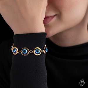 PRAO Evil Eye Gold Bracelet Pieza de joyería elegante - Product Image 5