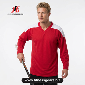 Maillot de hockey sur glace personnalisé avec logo, sublimation bleu-orange, uniforme d'entraînement pour équipe, vêtements professionnels de hockey sur glace, impression personnalisée - Product Image 6