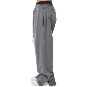 Glory Streetwear Ensemble de survêtement délavé à l'acide, comprenant un sweat à capuche zippé et un pantalon de survêtement évasé avec patchs effet vieilli, style jogger 2026 - Product Image 5