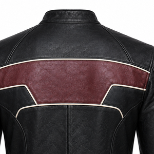 Premium Men's Cafe Motorcycle <b>Jacket</b> Racer <b>Leather</b> <b>Jacket</b> Genuine Full Grain <b>Leather</b> Fashion Biker Coat Private Label Wholesale - Product Image 4