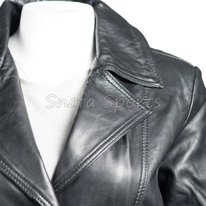 Chaqueta de Cuero Elegante para Mujer, Chaqueta Corta Ajustada de Primera Calidad, Abrigo de Motera a la Moda para el Invierno, Ropa de Abrigo para Uso Diario - Product Image 3