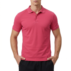 Polo de manga corta para hombre, color sólido, tela de algodón piqué, transpirable, estilo casual, corte regular, polo de tenis en venta. - Product Image 6