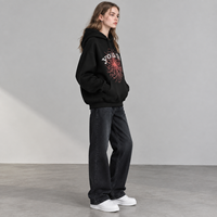 Sweat-shirt à capuche unisexe personnalisé avec logo, imprimé 3D en mousse perlée, coupe oversize, style streetwear printemps, vente en gros