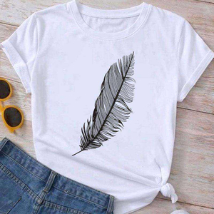 Camisetas de Mujer de Alta Calidad, Multicolores, 100% Algodón, con Logotipo Personalizado, Camisetas con Estampado Gráfico, Camisetas Extra Grandes para Mujer - Product Image 2