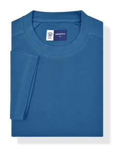 Camiseta de Punto Personalizada para Hombre, Azul, Manga Corta, Corte Regular, Cuello Redondo, Transpirable, Estilo Casual - Product Image 4