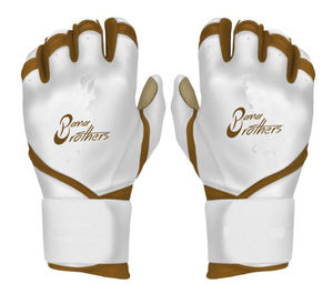 Gants de baseball de haute qualité couleur marron avec manchette longue et doubles sangles - Product Image 4