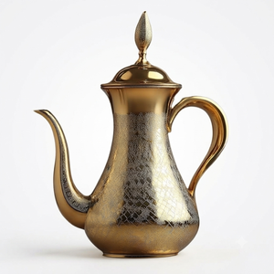 กาต้มกาแฟดัลลาห์ทองแดงลายคลาสสิกแบบอิสลาม งานฝีมือ กาต้มชาแบบอาหรับสำหรับใช้ในบ้านและโรงแรม - Product Image 2