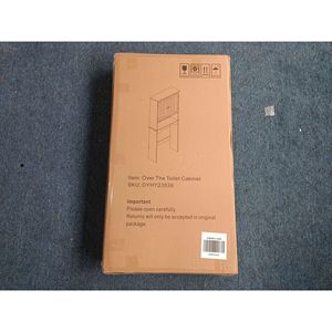 Mobiletto da Bagno in Legno Bianco, Organizzatore Salvaspazio, Mensola per Toilette - Product Image 6