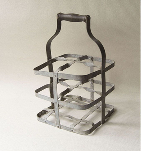 Porte-bouteille de vin rustique de qualité supérieure avec poignée en bois pour une présentation élégante - Product Image 3