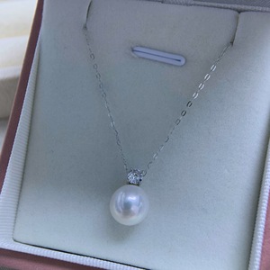 Collier de perles d'eau douce naturelles Zhuji 9-11 mm, style classique de la reine, Aurora Edison rond avec des défauts extrêmement fins, argent S925 - Product Image 1